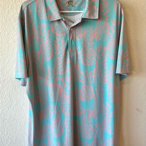 Chubbies Performance Polo – Pineapple Print – Size Large – EUC